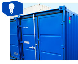 Modified container with electricity Modified container with electricity